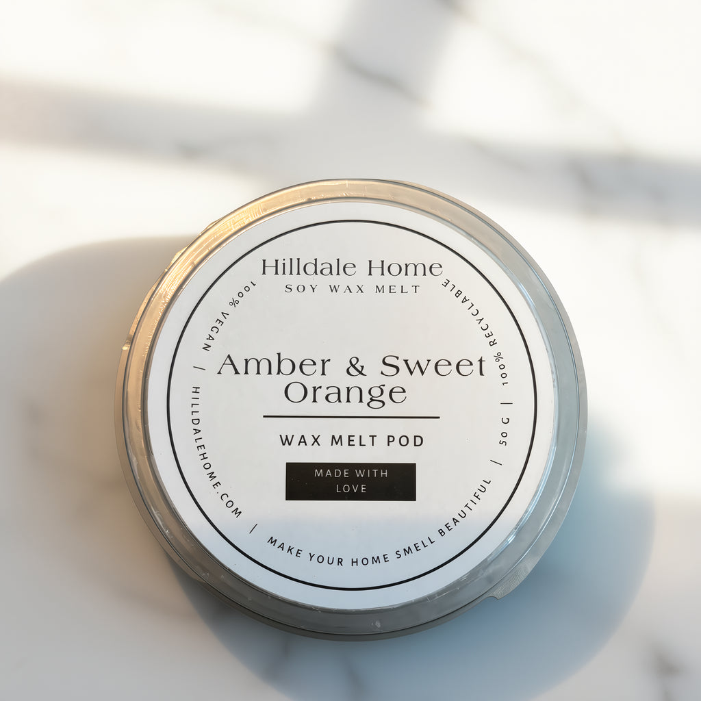 NEW - Amber & Sweet Orange Wax Melts Pod